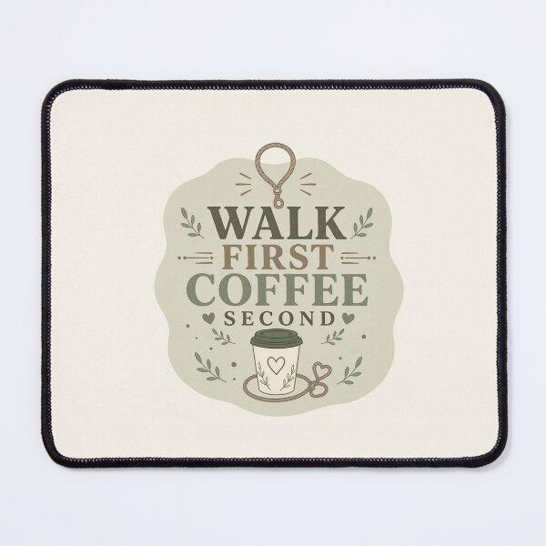 Item preview, Walk First Coffee Second Dog Mom Tee designed and sold by GSideArtStore.
