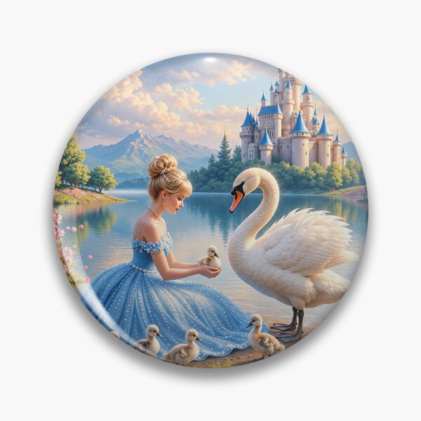 Item preview, Princess and Swan by the Enchanted Lake designed and sold by GlowByMari.