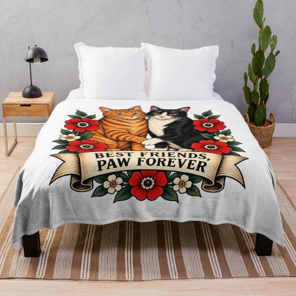 Item preview, Best Friends Paw Forever Cats Art designed and sold by Old's Cool Cat Studio.