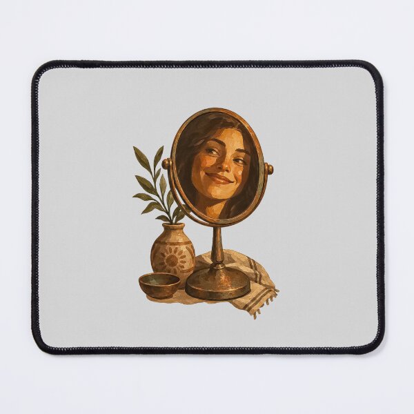 Item preview, Vintage Vanity Mirror with Woman’s Reflection designed and sold by hattie's.