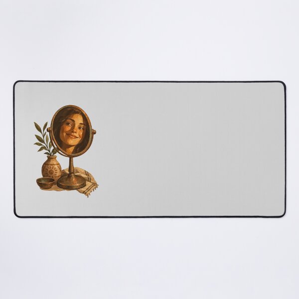 Item preview, Vintage Vanity Mirror with Woman’s Reflection designed and sold by hattie's.