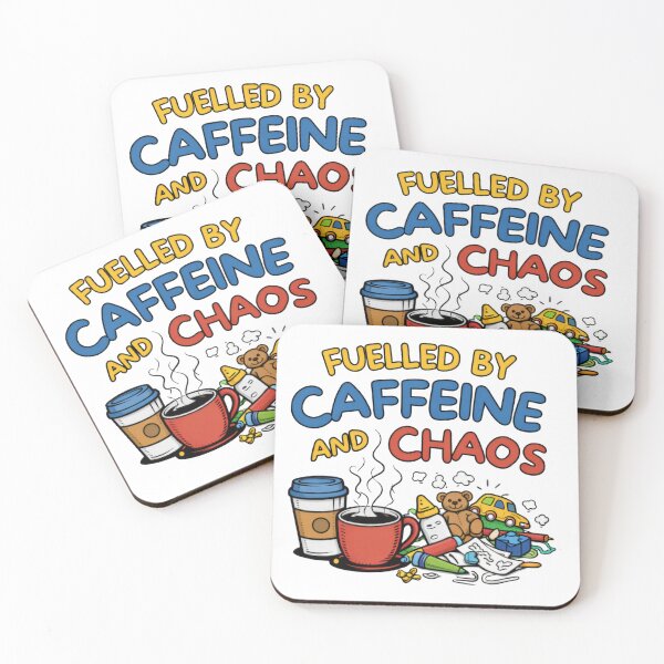 Item preview, Fuelled by Caffeine and Chaos designed and sold by DixieGirlStudio.