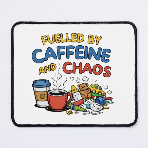 Item preview, Fuelled by Caffeine and Chaos designed and sold by DixieGirlStudio.