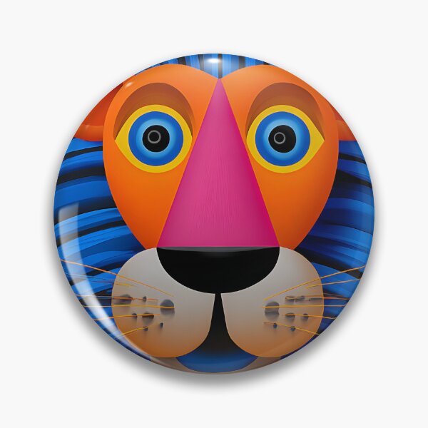 Item preview, Vibrant Abstract Lion Portrait in Bold Colors designed and sold by Artessie.