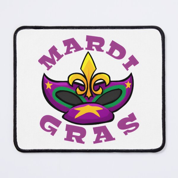 Item preview, Colorful Mardi Gras Celebration Design with Masks and Beads designed and sold by Nishant Turekar.