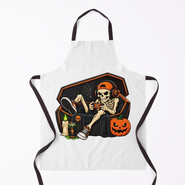 Item preview, Skeleton Gamer in Coffin Halloween Art designed and sold by OlyvieArt.