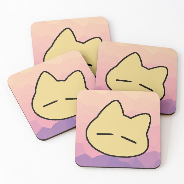 Item preview, Minimalist Kawaii Yellow Cat - Cute and Aesthetic Sleepy Cat Design designed and sold by AstronautMerch.
