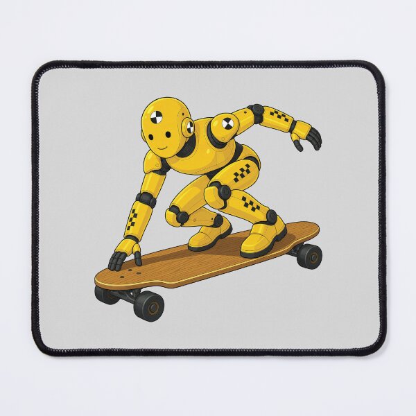 Item preview, Longboard Crash Test Dummy Skateboarding Design designed and sold by Rokoyo Prints.