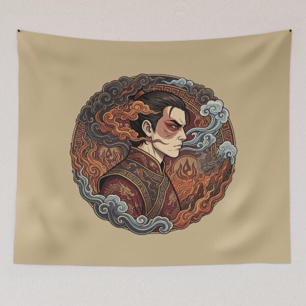 Item preview, Prince Zuko Fire Nation Dragon Aesthetic Art designed and sold by Fine-Arts-Lab.