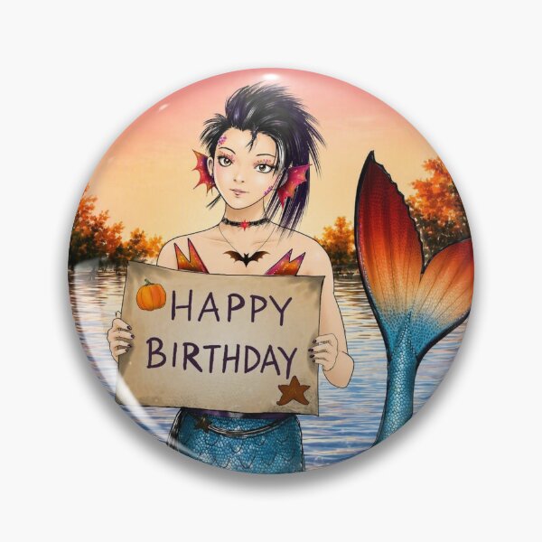 Item preview, Non-binary Mermaid Happy Birthday designed and sold by GreenNBlue.
