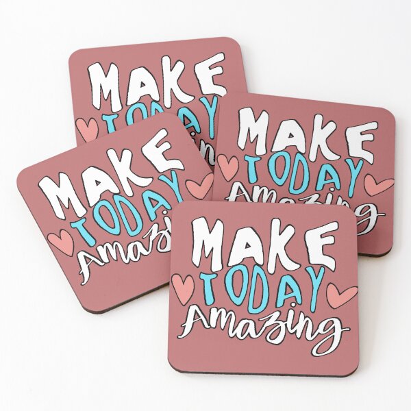 Item preview, Make Today Amazing - Positive Motivational Phrase with Hearts - Inspirational Design designed and sold by AstronautMerch.
