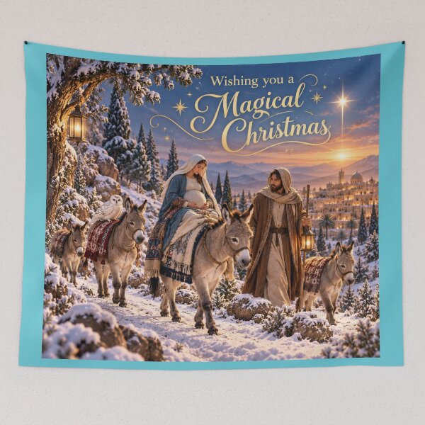 Item preview, Magical Christmas Journey to Bethlehem – Nativity Christmas Card designed and sold by LuluLeb.