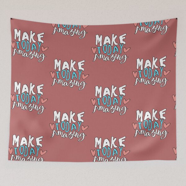 Item preview, Make Today Amazing - Positive Motivational Phrase with Hearts - Inspirational Design designed and sold by AstronautMerch.