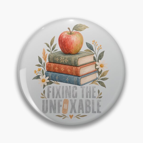 Item preview, Fixing the Unfixable Apple and Books Illustration designed and sold by hattie's.