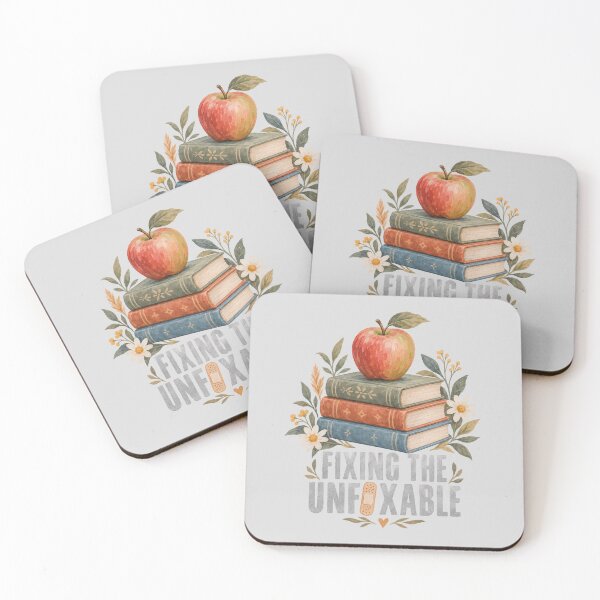Item preview, Fixing the Unfixable Apple and Books Illustration designed and sold by hattie's.