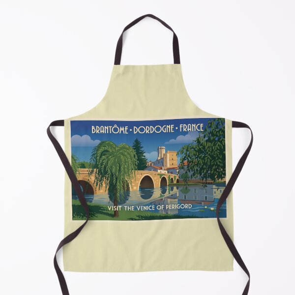 Item preview, Vintage Brantôme Dordogne France Travel Poster designed and sold by ArtworkNorth.