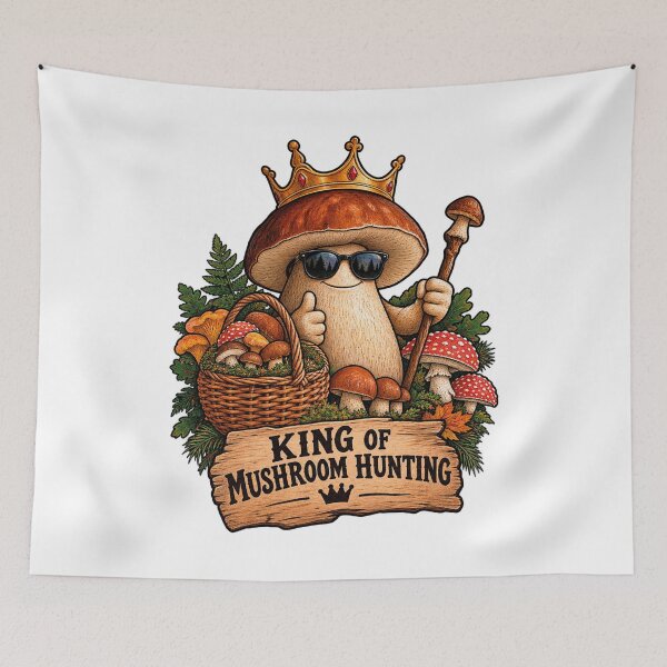 Item preview, King Of Mushroom Hunting Funny Foraging Mushroom Picker designed and sold by CrazySzoopWorld.
