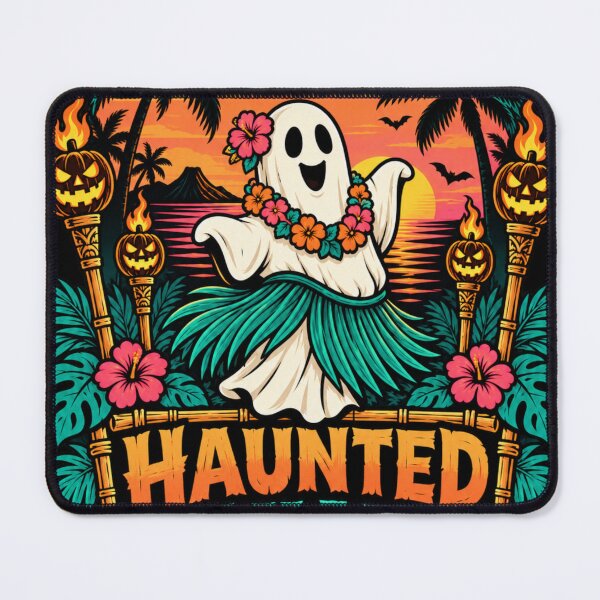 Item preview, haunted luau - Halloween hawaiian shirt designed and sold by mnkyride.