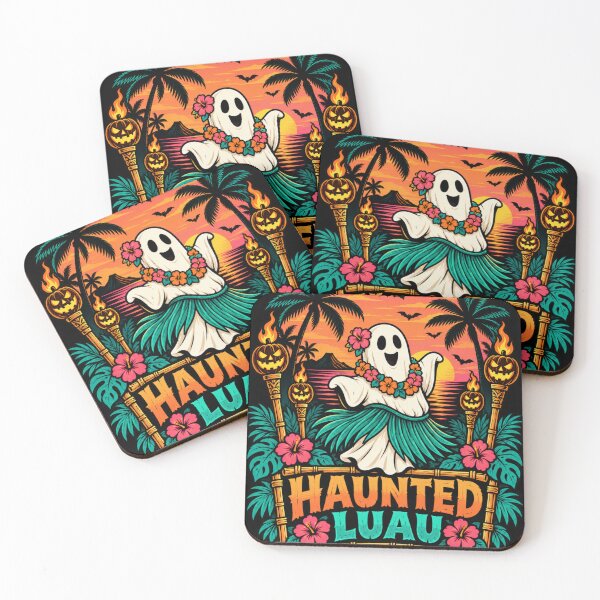Item preview, haunted luau - Halloween hawaiian shirt designed and sold by mnkyride.
