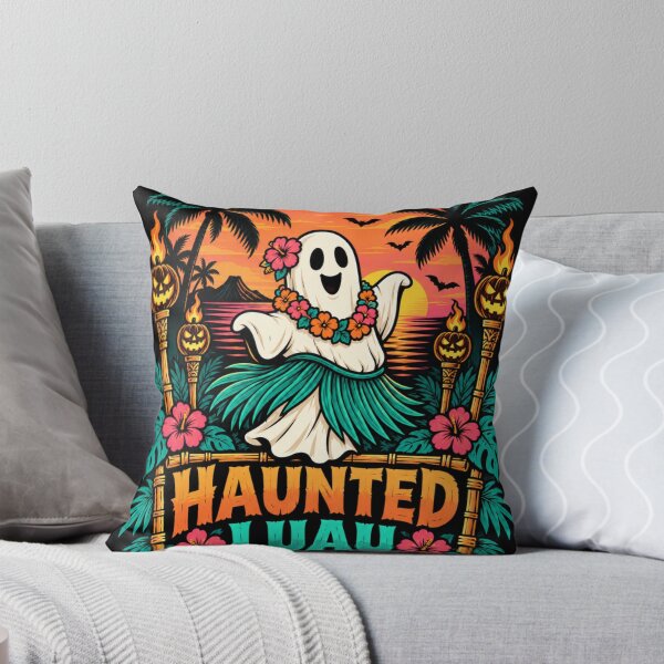 Item preview, haunted luau - Halloween hawaiian shirt designed and sold by mnkyride.