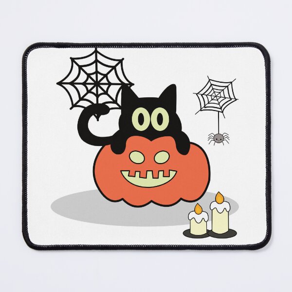 Item preview, Cute Black Cat on Halloween Pumpkin designed and sold by prapapon.