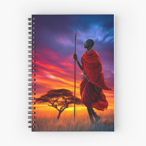 Item preview, Warrior in Traditional Attire at Sunset designed and sold by Artessie.
