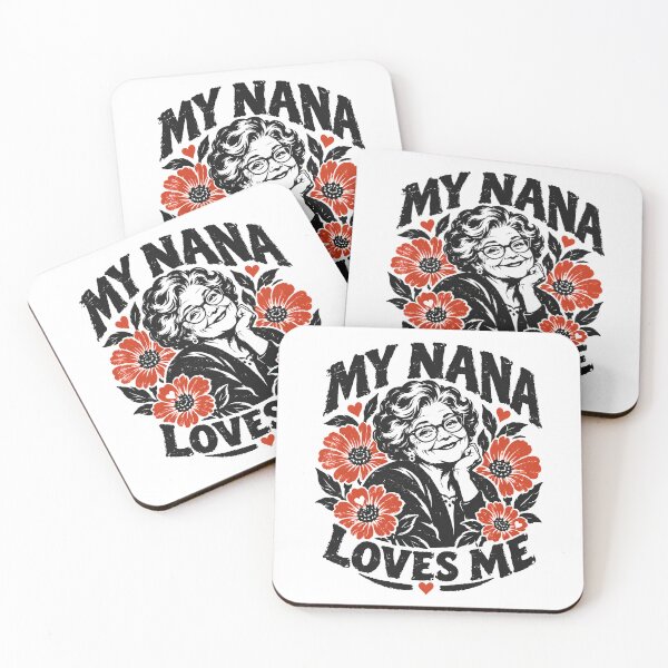 Item preview, My Nana Loves Me - Cute Vintage Floral Grandmother Design designed and sold by BumbleBloom7.