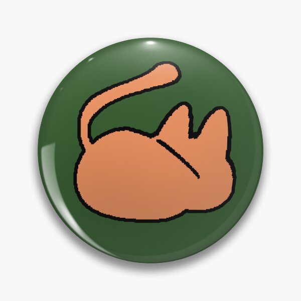 Item preview, Minimalist Orange Cat Sleeping - Cute and Kawaii Pixelated Silhouette designed and sold by AstronautMerch.