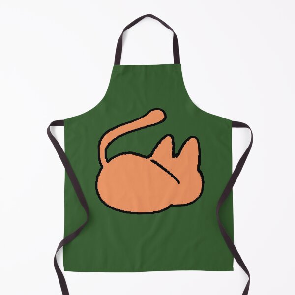 Item preview, Minimalist Orange Cat Sleeping - Cute and Kawaii Pixelated Silhouette designed and sold by AstronautMerch.