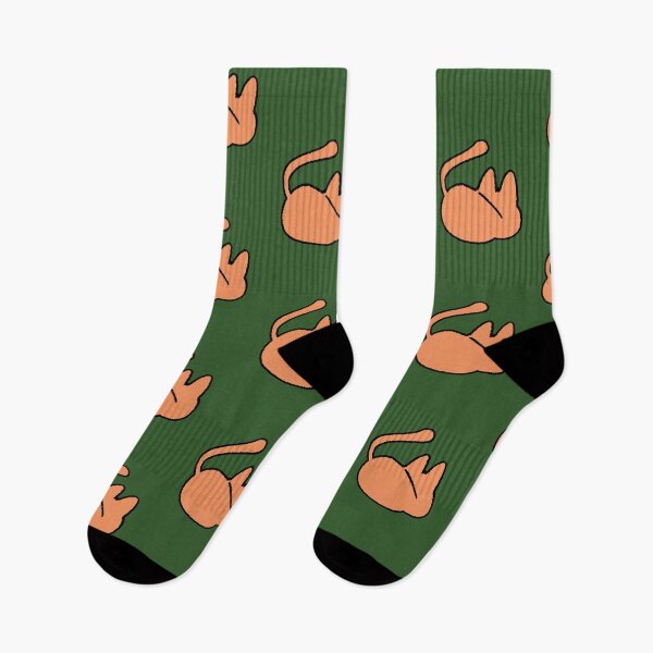 Item preview, Minimalist Orange Cat Sleeping - Cute and Kawaii Pixelated Silhouette designed and sold by AstronautMerch.