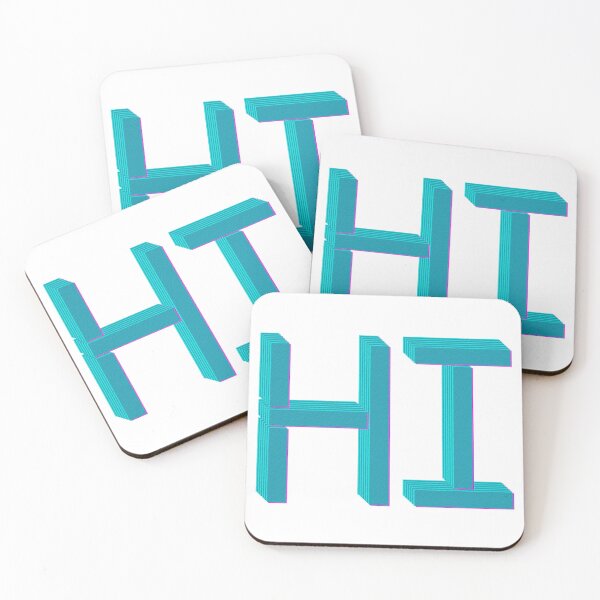 Item preview, Hi Retro 3D Greeting Typography Art designed and sold by RDproject.