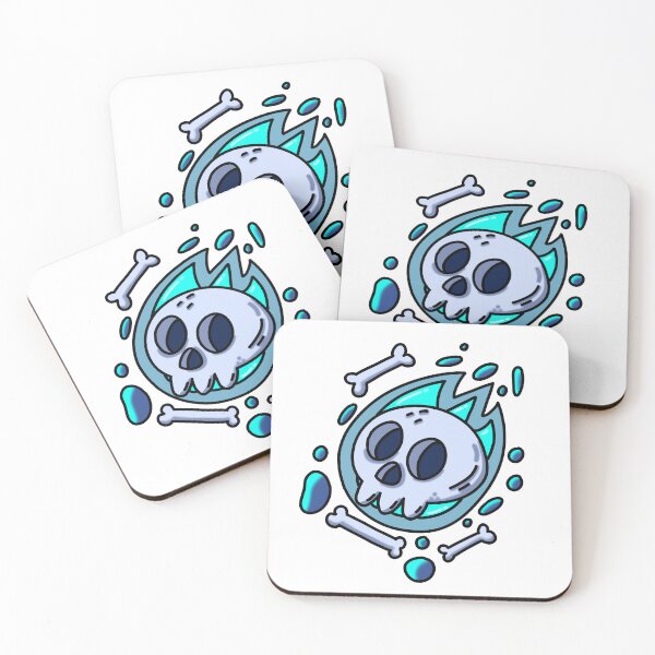 Item preview, Halloween Skull & Bones – Blue Edition designed and sold by aleajsstuff.