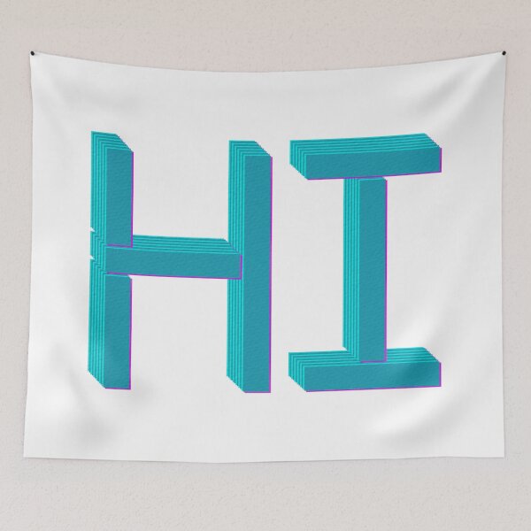 Item preview, Hi Retro 3D Greeting Typography Art designed and sold by RDproject.