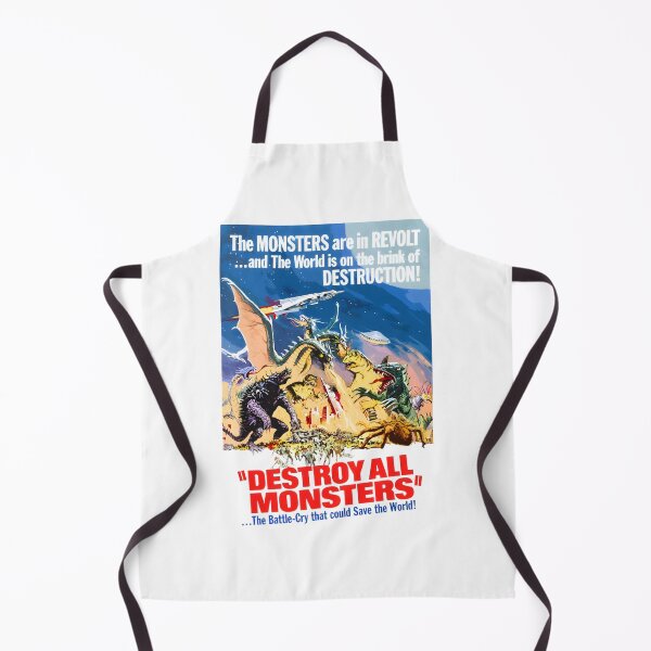 Item preview, Destroy All Monsters Retro Sci-Fi Monster Battle Artwork designed and sold by MariusAritistu.