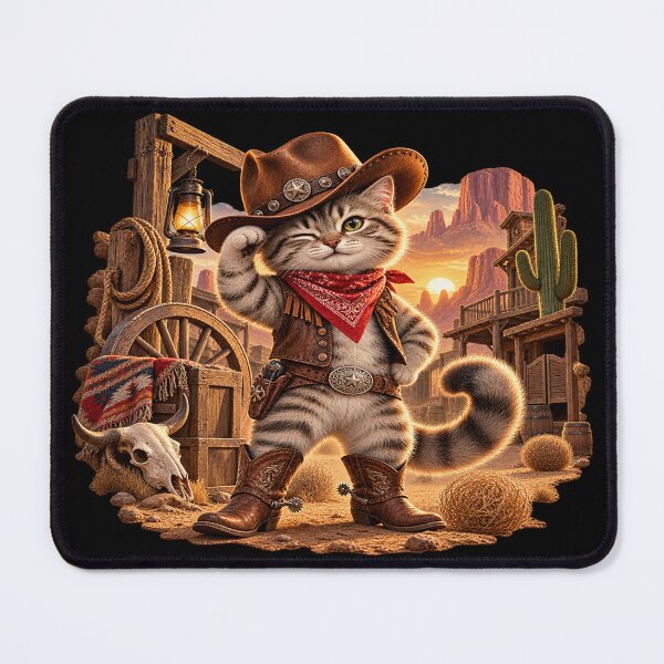 Item preview, Cowboy Cat – Wild West Adventure designed and sold by TroviTutto.