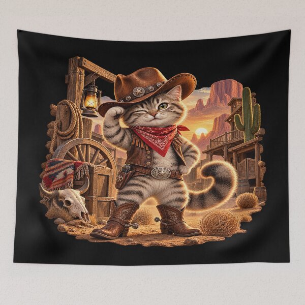 Item preview, Cowboy Cat – Wild West Adventure designed and sold by TroviTutto.