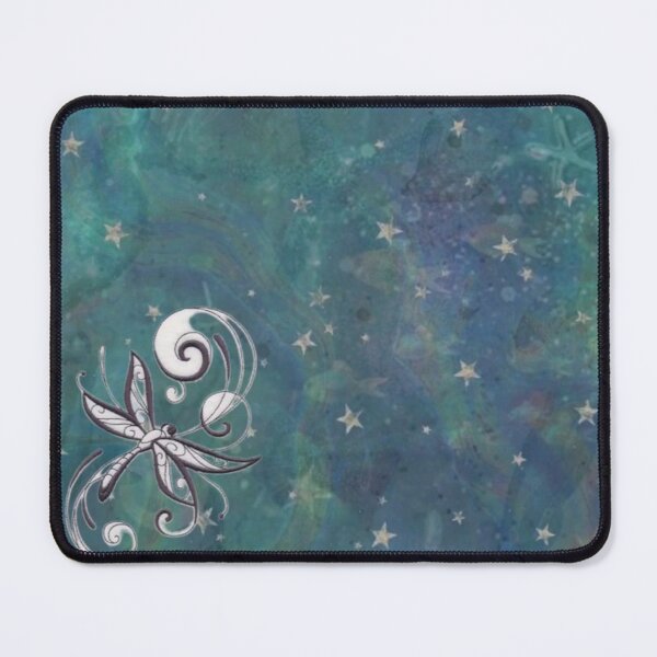 Item preview, Ethereal Celestial Ocean - Starry Teal Fairycore Sea & Whimsical Dragonfly designed and sold by BrontesWhimsyStore.