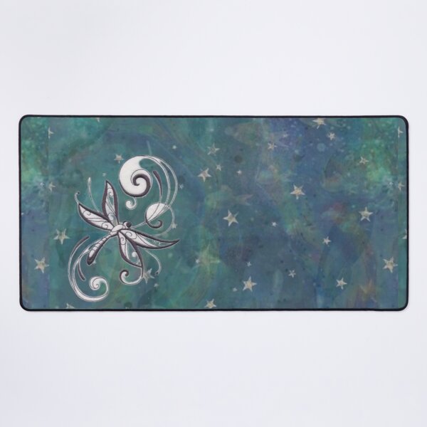 Item preview, Ethereal Celestial Ocean - Starry Teal Fairycore Sea & Whimsical Dragonfly designed and sold by BrontesWhimsyStore.