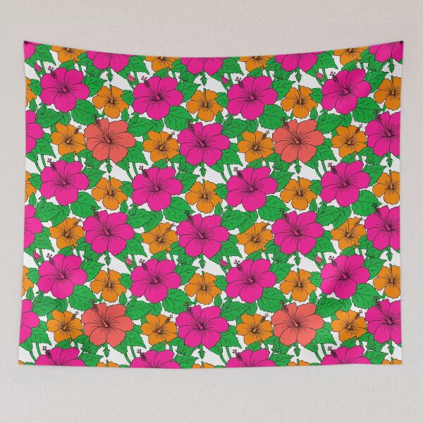 Item preview, Tropical Hibiscus Garden Seamless Pattern designed and sold by AIG - Andrei Ilie Graphics.
