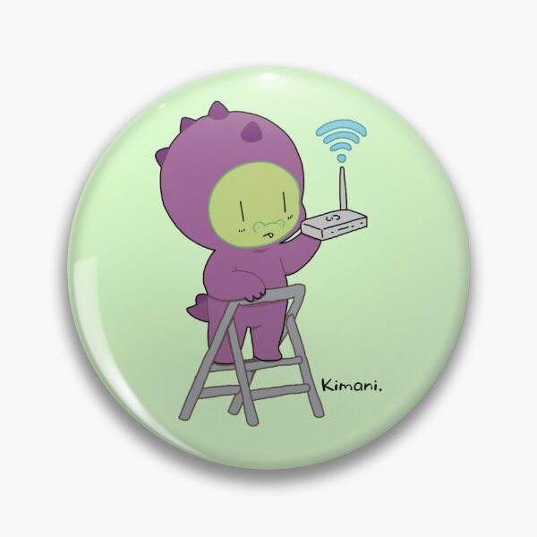 Item preview, Sticker - Alligator dressed as a cute dinosaur trying to get an internet signal.  designed and sold by Kimani_4rt.