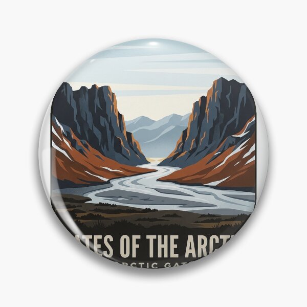 Item preview, Gates of the Arctic National Park Alaska Vintage Travel Badge Sticker designed and sold by DetourDgn.