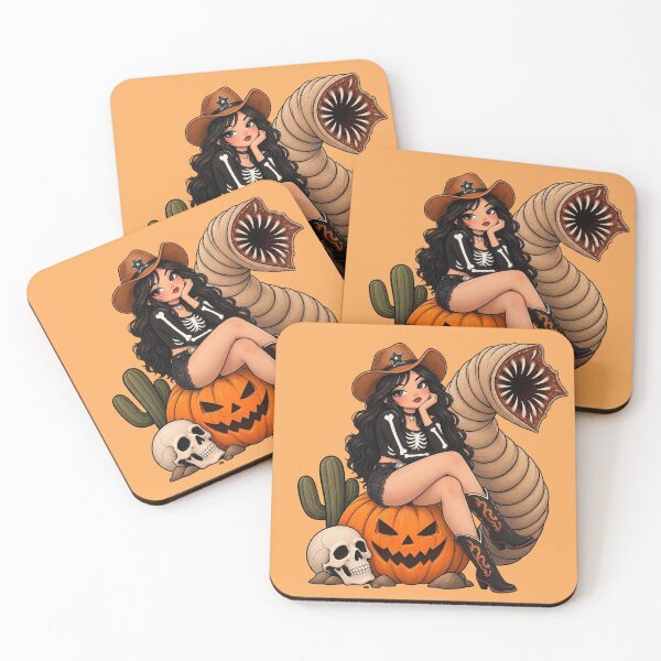 Item preview, Halloween Western Cowgirl Cartoon Pumpkin Design designed and sold by littlepiptales.