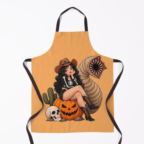 Item preview, Halloween Western Cowgirl Cartoon Pumpkin Design designed and sold by littlepiptales.