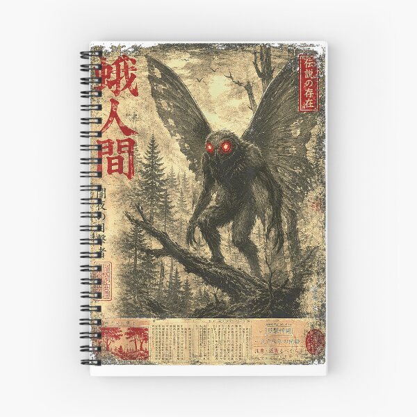Item preview, Mothman, Japanese Newspaper Folklore Vintage Cryptid designed and sold by GravesSalva.