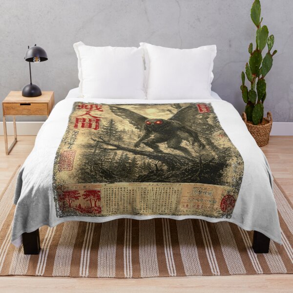 Item preview, Mothman, Japanese Newspaper Folklore Vintage Cryptid designed and sold by GravesSalva.