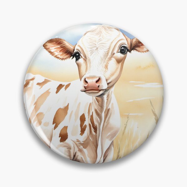 Item preview, Cute Watercolor Calf in Meadow Grass designed and sold by Hackl20.
