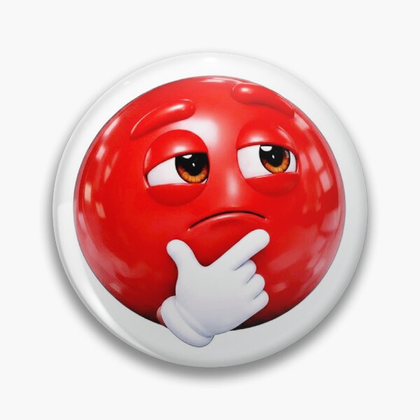 Item preview, Thinking #1: Red Emoji Collection  designed and sold by EscapeArtist13.