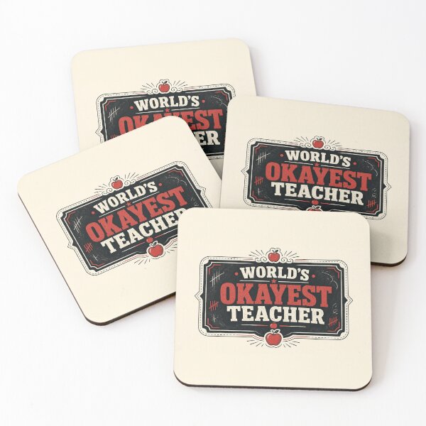 Item preview, Worlds Okayest Teacher Soft Humor Tee designed and sold by GSideArtStore.