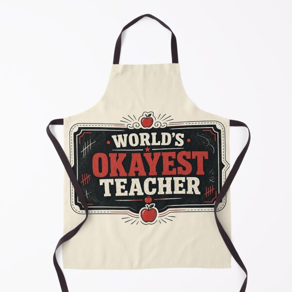 Item preview, Worlds Okayest Teacher Soft Humor Tee designed and sold by GSideArtStore.