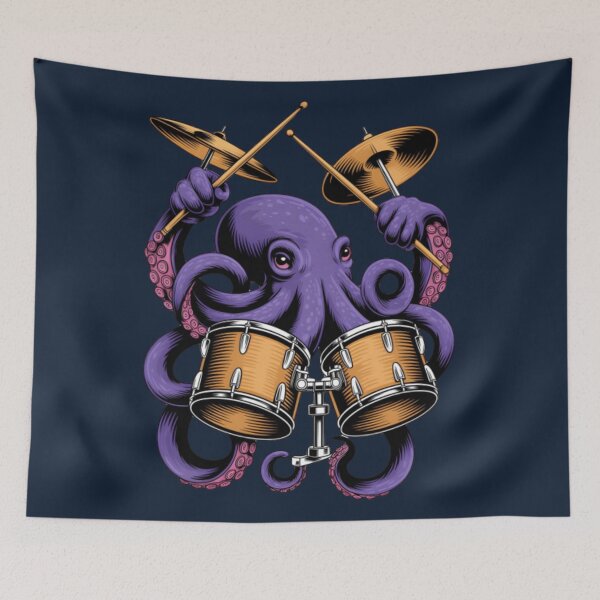 Item preview, Rockin’ Octopus Drummer – Funky Music Lover  designed and sold by ZyxDes.
